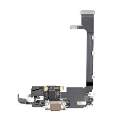 Flex Conector de carga micrófono iPhone 11 Pro Max (Oro) (Original) 2