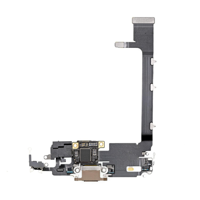 Flex Conector de carga micrófono iPhone 11 Pro Max (Oro) (Original)