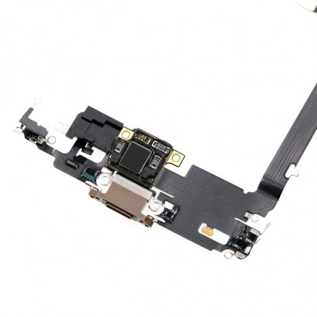 Flex Conector de carga micrófono iPhone 11 Pro Max (Oro) (Original)