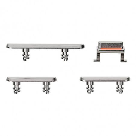 Juego de botones laterales para iPhone 11 Pro / Pro Max - Plata | Repuestos Iphone