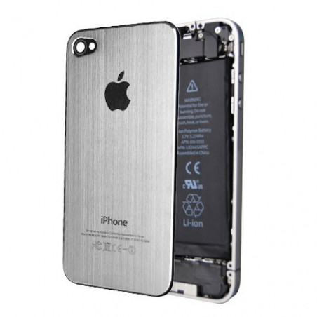Tapa Trasera Metal Cepillado iPhone 4 - Plata