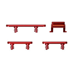 Juego de botones laterales para iPhone 11 Rojo | Repuestos Iphone