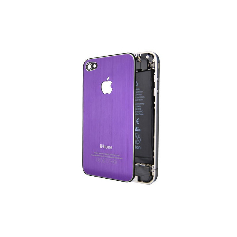 Tapa Trasera Metal Cepillado iPhone 4 - Morado