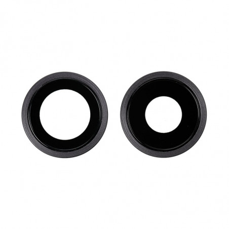 Embellecedor con lente para iPhone 11 Negro | Repuestos Iphone