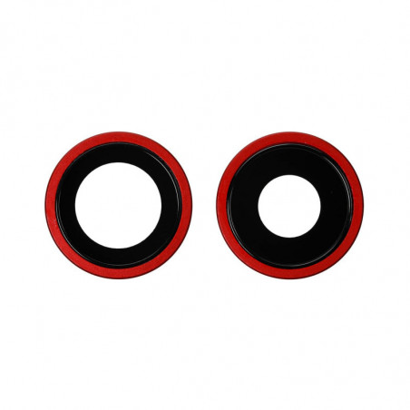 Embellecedor con lente para iPhone 11 - Rojo | Repuestos Iphone