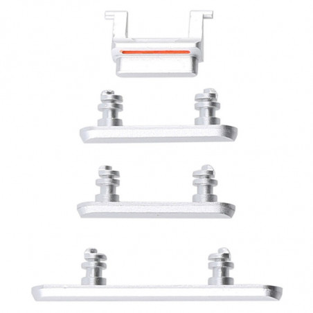 Juego de botones laterales para iPhone XR Blanco | Repuestos Iphone