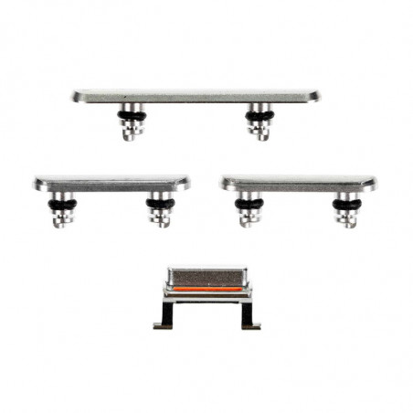 Juego de botones laterales para iPhone XS - Plata| Repuestos Iphone