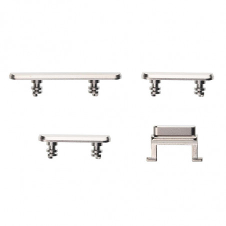 Juego de botones laterales para iPhone X Blanco | Repuestos Iphone