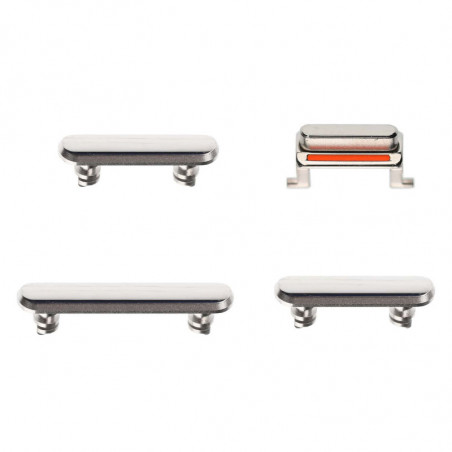 Juego de botones laterales para iPhone X Blanco | Repuestos Iphone