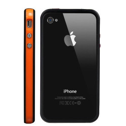 Bumper iPhone 4 4S - Naranja Negro