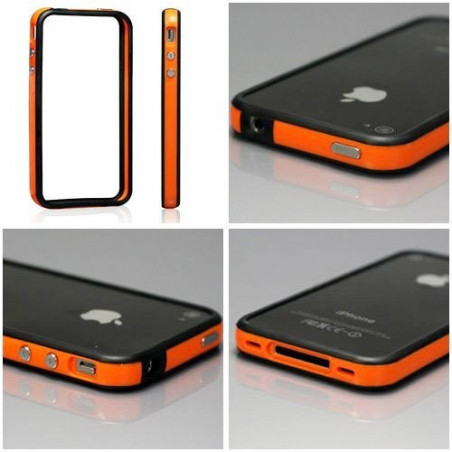 Bumper iPhone 4 4S - Naranja Negro
