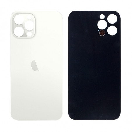 Cristal Trasero con agujero grande para el iPhone 12 Pro Max - Blanca A2342, A2410, A2411, A2412