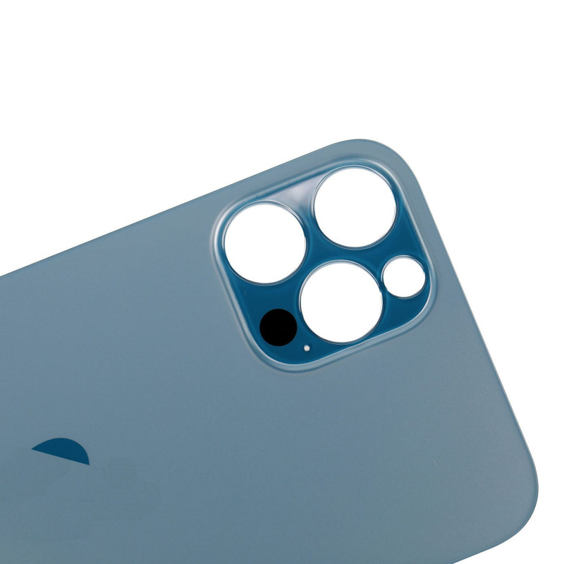 Cristal Trasero con agujero grande para el iPhone 12 Pro Max - Azul A2342, A2410, A2411, A2412