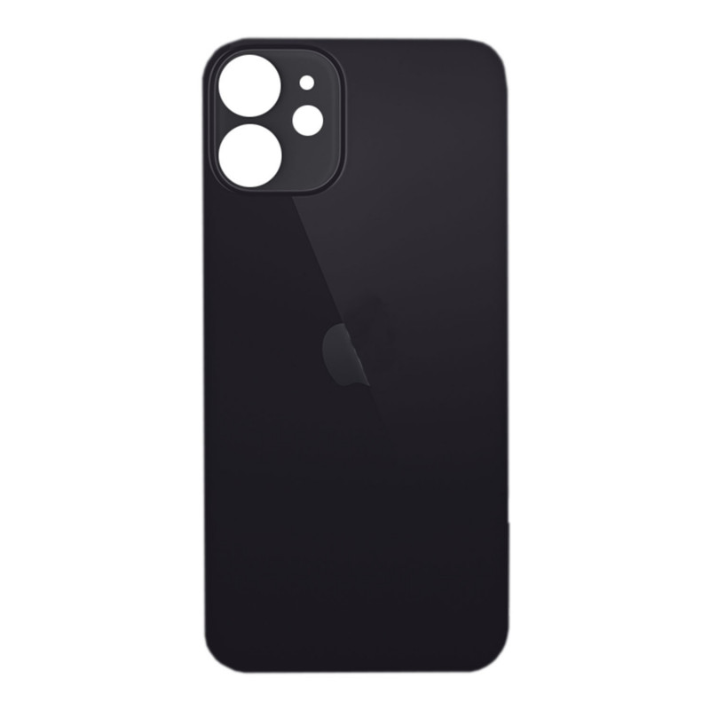 Cristal Trasero con agujero grande para el iPhone 12 Mini - Negro A2176, A2398, A2399, A2400