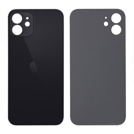 Cristal Trasero con agujero grande para el iPhone 12 Mini - Negro A2176, A2398, A2399, A2400
