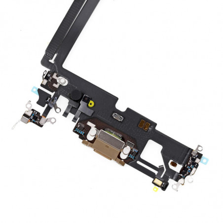 Flex de Carga  y Micrófono iPhone 12 Pro Max (Original) (Oro)