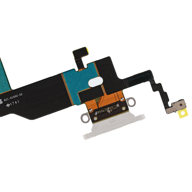 Flex de Carga y Micrófono iPhone X (Original) (Blanco)