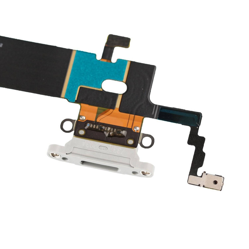 Flex de Carga y Micrófono iPhone X (Original) (Blanco)