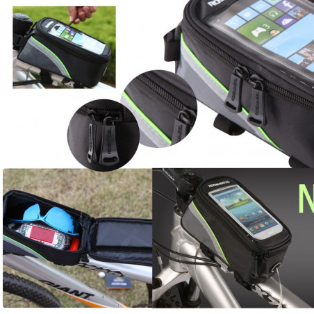 BOLSA ALFORJA PARA CUADRO DE BICICLETA FUNDA MOVIL