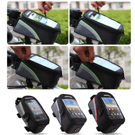 BOLSA ALFORJA PARA CUADRO DE BICICLETA FUNDA MOVIL