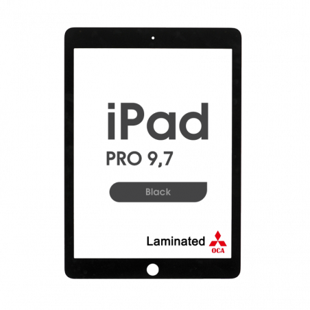 Cristal con OCA para iPad 9.7 (Negro)