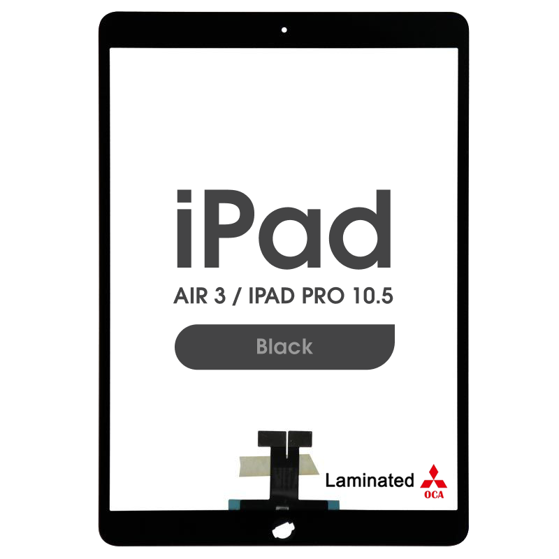 Cristal Táctil con OCA para iPad Air 3 / iPad Pro 10.5 (Negro)