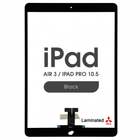 Cristal Táctil con OCA para iPad Air 3 / iPad Pro 10.5 (Negro)