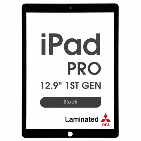 Cristal con OCA para iPad Pro 12.9 1St Gen (Negro)