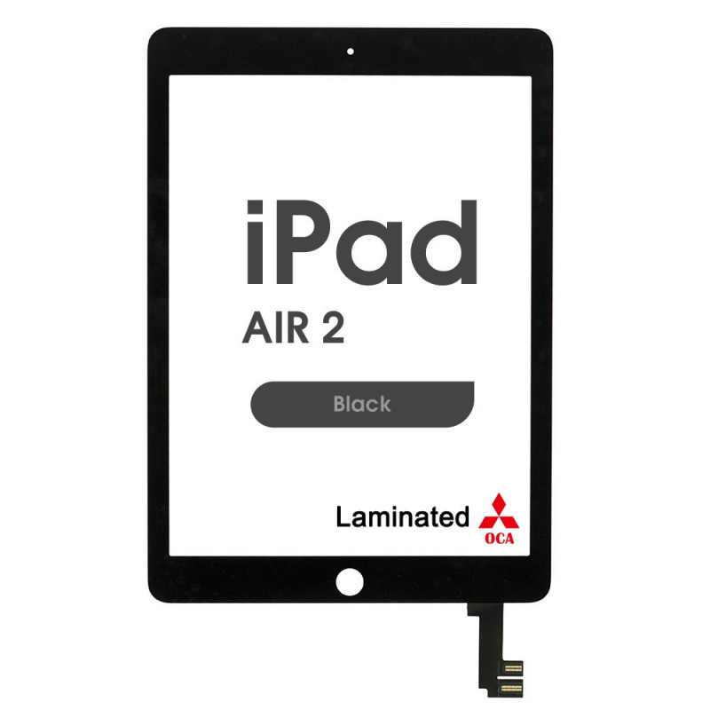 Cristal Táctil con OCA para iPad Air 2 - Negro