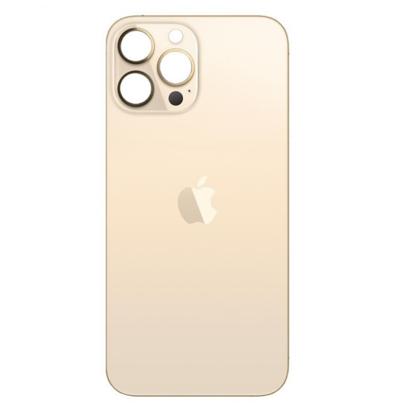 Tapa Trasera iPhone 13 Pro Max (Agujero Grande) (EU) (Oro)