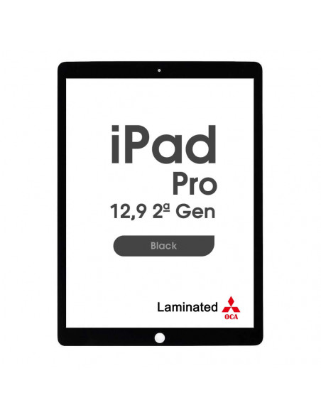 Cristal con OCA para iPad Pro (12,9 2ª Generación) (Negro) Cristal con OCA para iPad Pro (12,9 2ª Generación) (Negro)