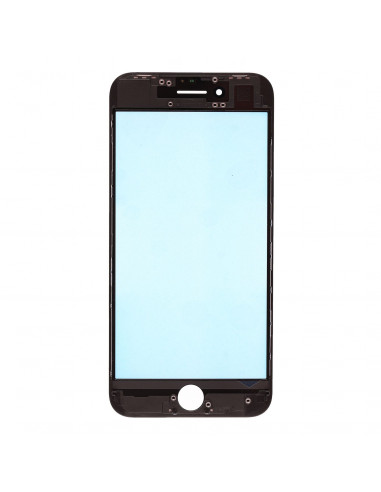 Cristal Frontal con Marco y OCA iPhone 8 / SE (2020 / 2022) (Negro)