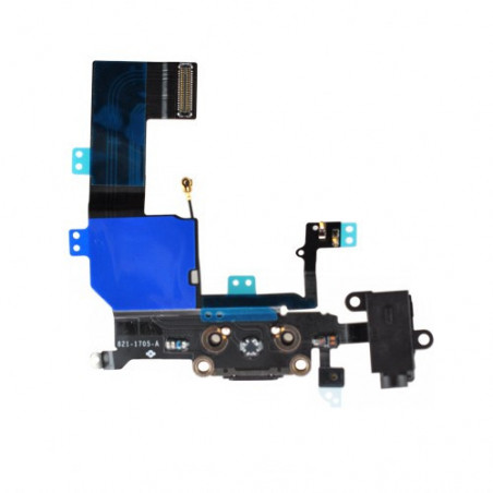 Flex Dock auricular microfono iPhone 5C (Negro)