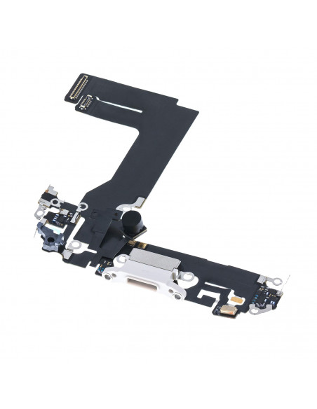 Flex de carga micrófono iPhone 13 Mini (Original) (Blanco)
