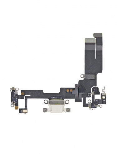 Flex de carga micrófono iPhone 14 (Blanco) (Original)