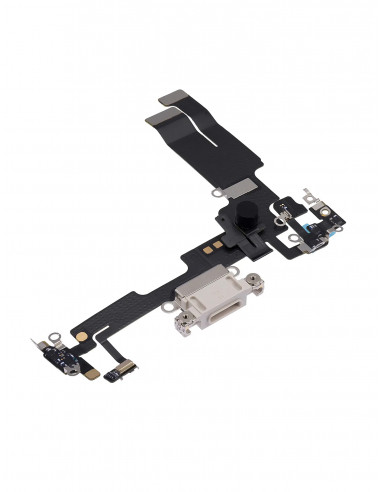 Flex de carga micrófono iPhone 14 (Blanco) (Original)