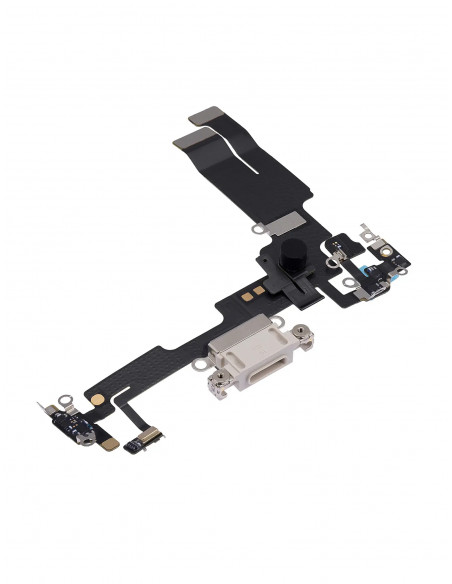 Flex de carga micrófono iPhone 14 (Blanco) (Original)