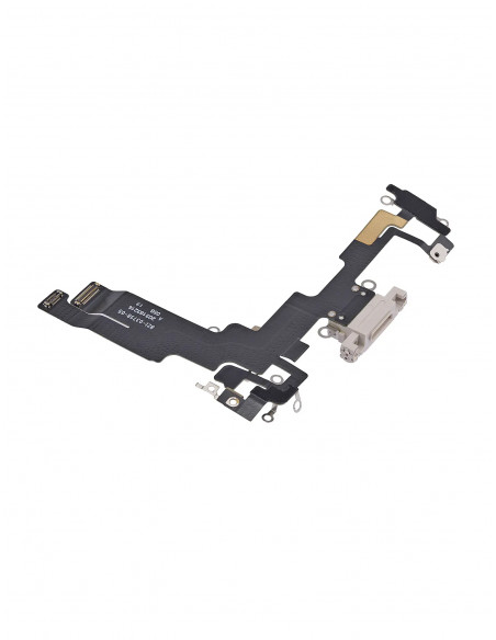 Flex de carga micrófono iPhone 14 (Blanco) (Original)