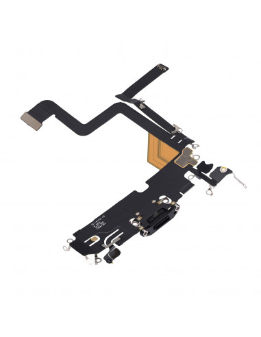 Flex de carga micrófono iPhone 14 Pro (Original) (Negro)