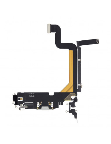 Flex de Carga y Micrófono iPhone 14 Pro Max (Plata) (Original)