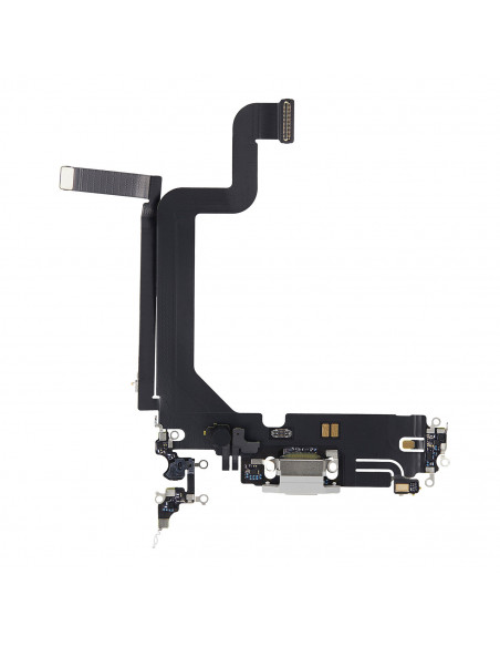 Flex de Carga y Micrófono iPhone 14 Pro Max (Plata) (Original) Flex de Carga y Micrófono iPhone 14 Pro Max (Plata) (Original)