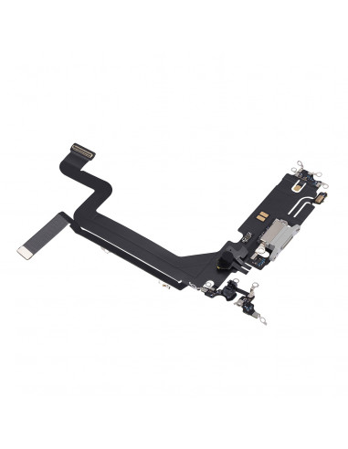 Flex de Carga y Micrófono iPhone 14 Pro Max (Plata) (Original)