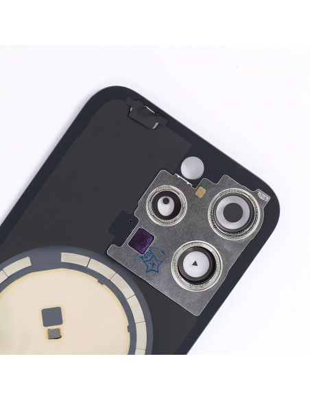 Tapa Trasera iPhone 15 Pro (Blanco) (Lente Cristal de Zafiro) (OEM)