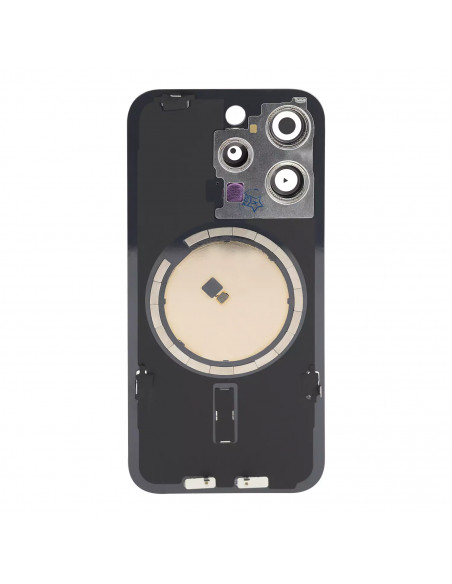 Tapa Trasera iPhone 15 Pro (Titanio Negro) (Lente Cristal de Zafiro) (OEM)