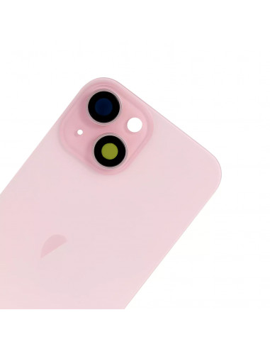 Tapa Trasera iPhone 15 (Rosa) (Lente Cristal de Zafiro) (OEM)
