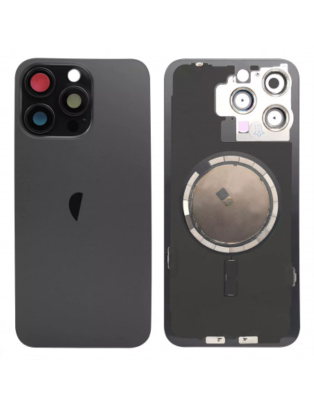 Tapa Trasera iPhone 15 Pro Max (Titanio Negro) (Lente Cristal de Zafiro) (OEM) Tapa Trasera iPhone 15 Pro Max (Titanio Negro) (Lente Cristal de Zafiro) (OEM)