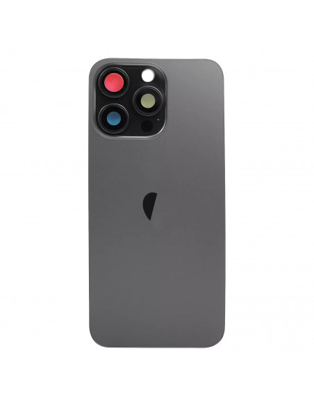 Tapa Trasera iPhone 15 Pro Max (Titanio Negro) (Lente Cristal de Zafiro) (OEM) Tapa Trasera iPhone 15 Pro Max (Titanio Negro) (Lente Cristal de Zafiro) (OEM)