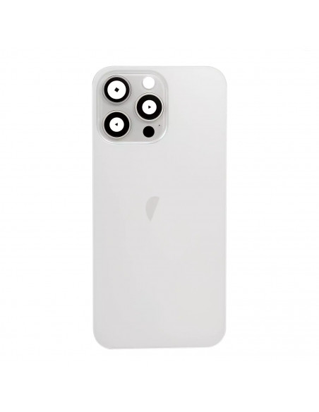 Tapa Trasera iPhone 15 Pro Max (Titanio Blanco) (Lente Cristal de Zafiro) (OEM) Tapa Trasera iPhone 15 Pro Max (Titanio Blanco) (Lente Cristal de Zafiro) (OEM)