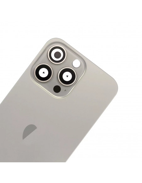 Tapa Trasera iPhone 15 Pro Max (Titanio Natural) (Lente Cristal de Zafiro) (OEM) Tapa Trasera iPhone 15 Pro Max (Titanio Natural) (Lente Cristal de Zafiro) (OEM)