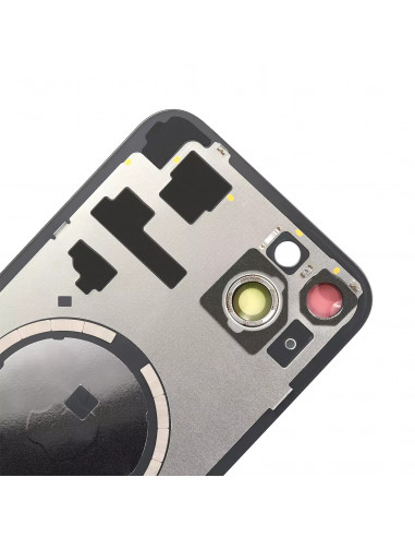 Tapa Trasera iPhone 15 Plus (Negro) (Lente Cristal de Zafiro) (OEM)